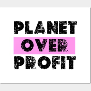 Planet Over Profit - Earth Day 2024 gift april 22 Climate Change Posters and Art